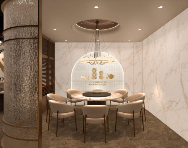 專為家庭或公司聚會設計的10人獨立包廂，為三五好友或姊妹聚餐帶來更高隱密性，暢聊不受打擾。圖/緯豆集團_點點心Signature提供 