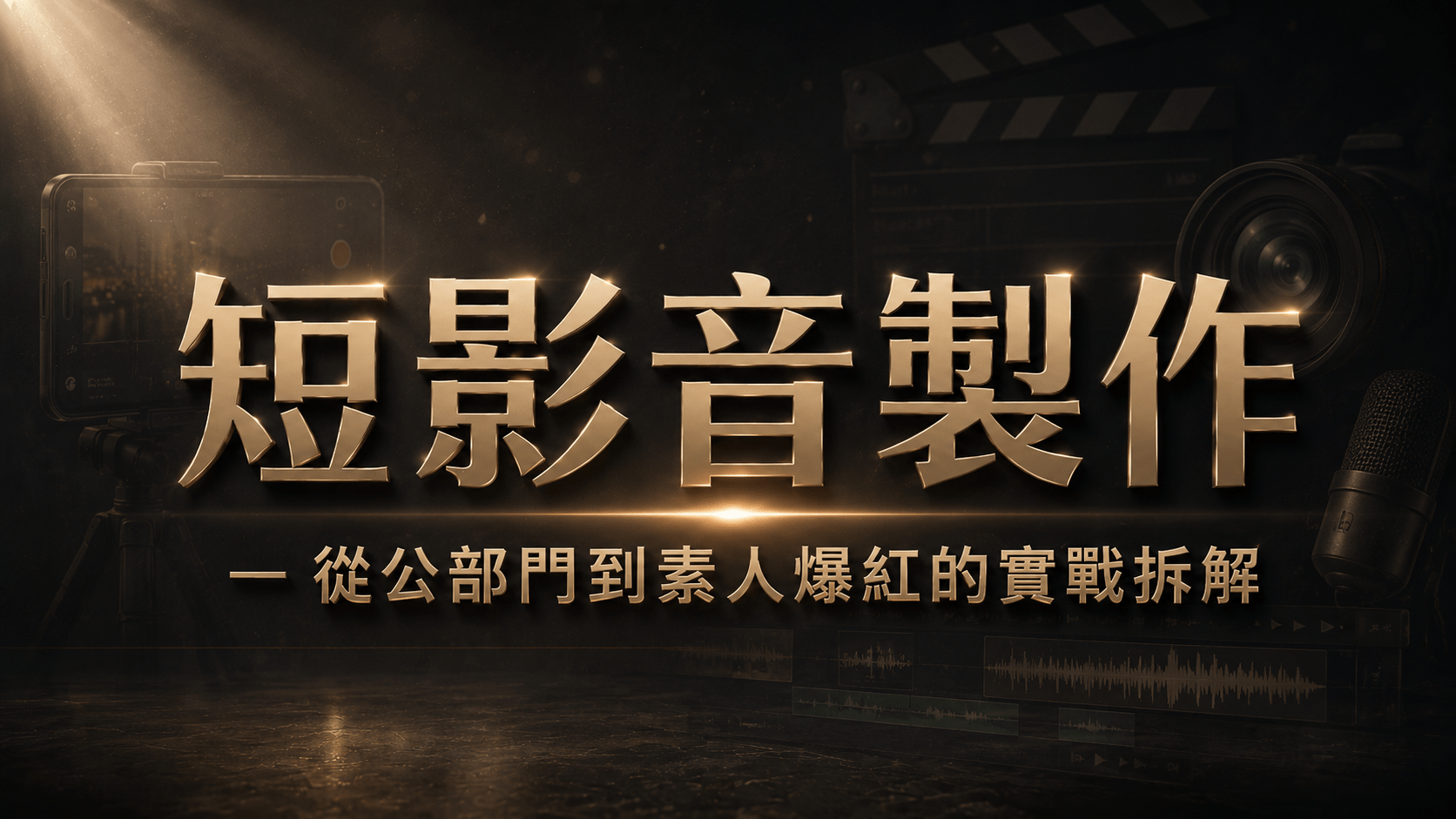短影音製作，從公部門到素人頻道的實戰教學