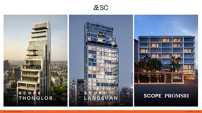 SCOPE Collection 旗下坐擁兩大超豪華住宅地標與一座素坤逸精品住宅。三大建案均已全面落成，採用寵物友善規劃並可即刻入住；符合資格的國際買家亦可申請泰國長期居留資格。