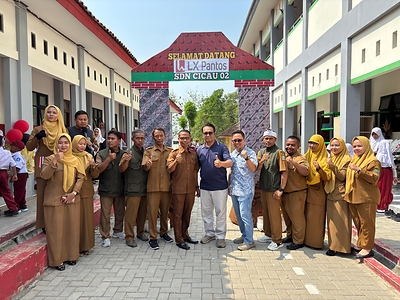 Opening ceremony for the SDN Cicau 02 renovation project in Bekasi, Indonesia